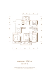 凤凰壹号3室2厅1厨1卫建面107.05㎡