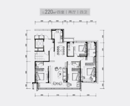 巨成璟都会4室2厅1厨4卫建面220.00㎡