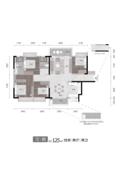 南城·莞太印象4室2厅1厨2卫建面123.63㎡