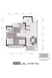 南城·莞太印象3室2厅1厨2卫建面98.95㎡