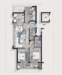 万科·璞拾闻澜3室2厅1厨2卫建面110.00㎡