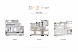 中海云麓九里·云樾台3室2厅1厨3卫建面143.00㎡