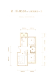 江承·桃源里2室2厅1厨1卫建面86.81㎡