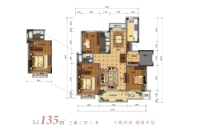 一期135平平层户型