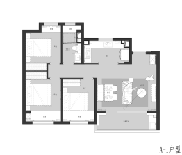 太湖朗郡3室2厅1厨1卫建面95.00㎡