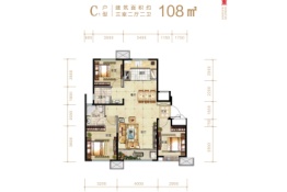 融悦府3室2厅1厨2卫建面108.00㎡