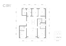 融创壹号院4室2厅1厨3卫建面256.00㎡