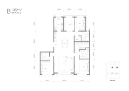 融创壹号院4室2厅1厨3卫建面252.00㎡