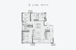 开投·新都樾府4室2厅1厨2卫建面119.00㎡