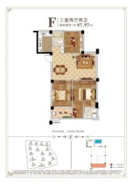 欣隆盛世·欣禧湾3室2厅1厨2卫建面87.97㎡