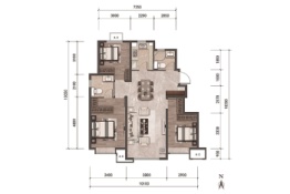 水山上阅3室2厅1厨2卫建面115.00㎡