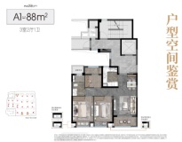 城投绿城·N30°梦想城A1户型约88㎡