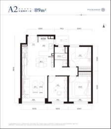 中海学府里3室2厅1厨1卫建面89.00㎡