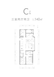 金地阅千峯3室2厅1厨2卫建面140.00㎡