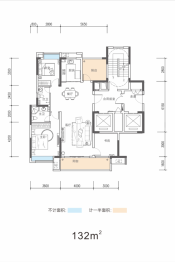  长房·浅山时光4室2厅1厨2卫建面132.00㎡