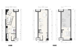 旭辉·公望双悦1室1厅1厨1卫建面55.00㎡