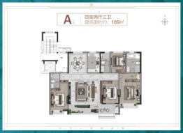 东关玺园4室2厅1厨3卫建面189.00㎡