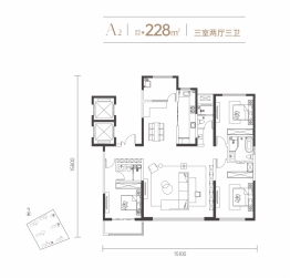 唐顿庄园3室2厅1厨3卫建面228.00㎡