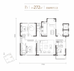 唐顿庄园4室2厅1厨3卫建面272.00㎡