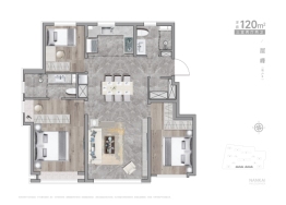 中海·峰境南开3室2厅1厨2卫建面120.00㎡