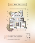 B户型111㎡三室两厅二卫