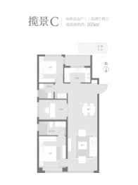 天津桂语映月3室2厅1厨2卫建面105.00㎡