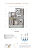 龙湖山海原著御景建面约126㎡户型