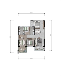 金泰·观棠樾3室2厅1厨2卫建面115.00㎡