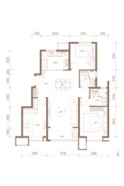 金隅云筑3室2厅1厨1卫建面112.00㎡