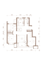 金隅云筑3室2厅1厨1卫建面98.00㎡