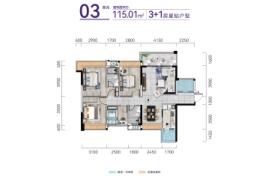 祥和学府二期.喜樾4室3厅1厨2卫建面115.01㎡