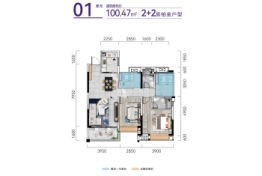 祥和学府二期.喜樾4室2厅1厨2卫建面100.47㎡