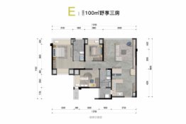 卓越天元3室2厅1厨2卫建面100.00㎡