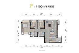 卓越天元3室2厅1厨2卫建面100.00㎡