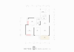 常春藤｜望京3室2厅1厨1卫建面115.97㎡