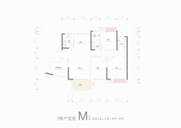 常春藤｜望京3室2厅1厨2卫建面124.74㎡