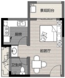 雏扬国际建面42.54㎡一室一厅