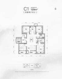 北京建工·熙华台4室2厅1厨2卫建面129.00㎡