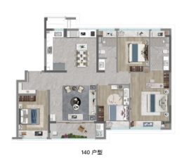 国印东方4室2厅1厨2卫建面140.00㎡