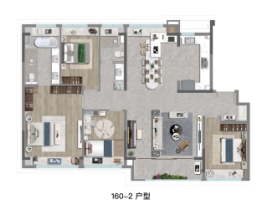 国印东方4室2厅1厨2卫建面160.00㎡