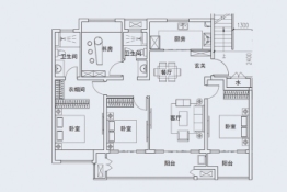 GZ386地块4室2厅1厨2卫建面128.00㎡