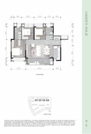 天投公园翠屿3室2厅1厨2卫建面119.00㎡