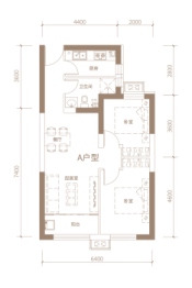 恒茂国际都会二期2室2厅1厨1卫建面91.00㎡