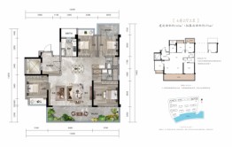 保利冠江墅4室2厅1厨2卫建面143.00㎡