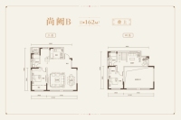 叠上162平米户型