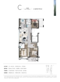 中国铁建&万科朗拾花语C户型