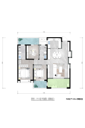 轨交绿城江语云庭3室2厅1厨2卫建面128.00㎡