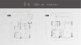 金地山川印2室1厅1厨1卫建面133.00㎡