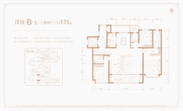 城发投·云澜悦府（华药北项目）3室2厅1厨3卫建面171.00㎡