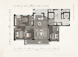 中海·玖樾4室2厅1厨3卫建面185.00㎡